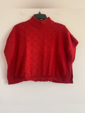 Carter’s Red Cowl Neck Sweater with Textured Knit size 7/7A